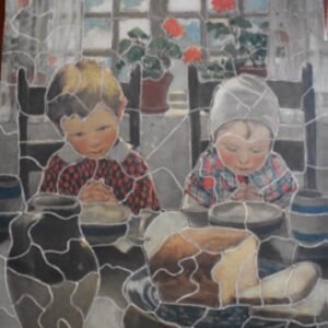 Two Children Saying Grace